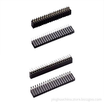 Female header, 2.54mm pitch, straight/right angle, single row/dual row, 8.6mm height 2810